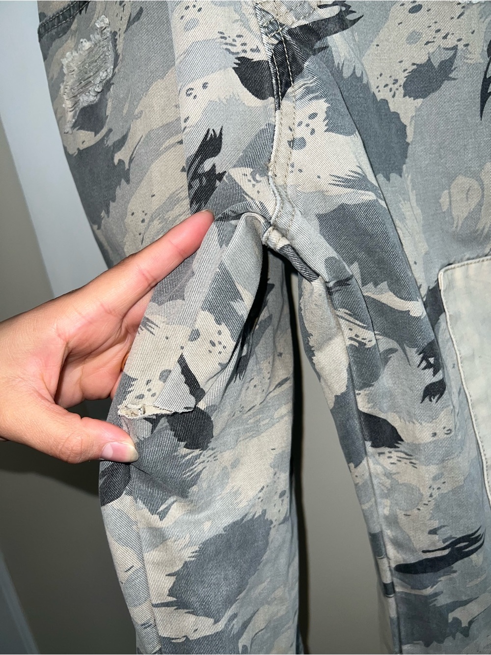 Pol Camo Patchwork Distressed Overalls - Picture 13 of 14